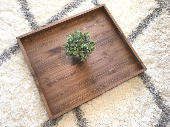 rustic ottoman tray