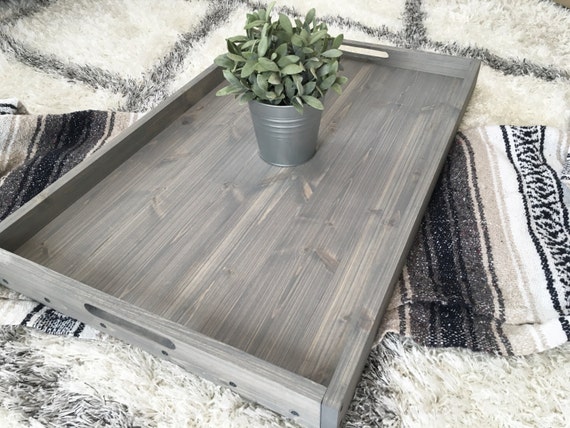 rustic ottoman tray