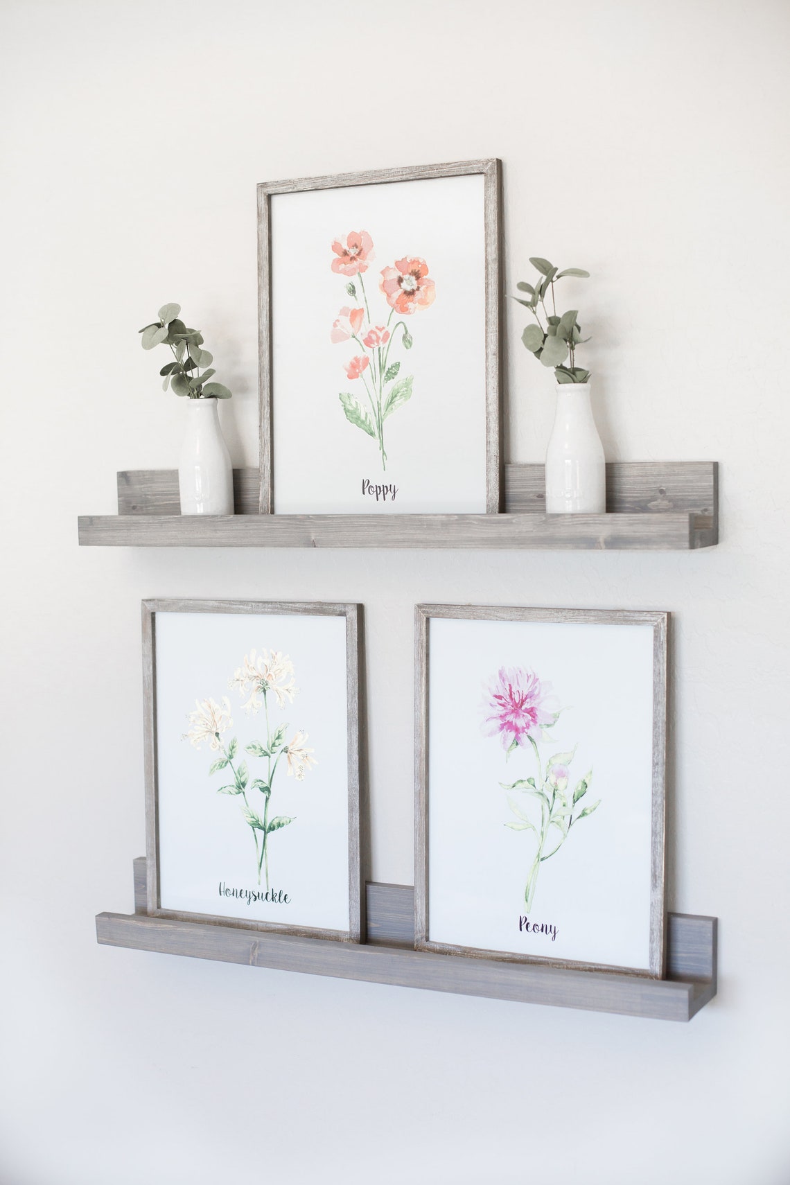 FREE SHIPPING Rustic Wooden Picture Ledge Shelf Ledge Etsy