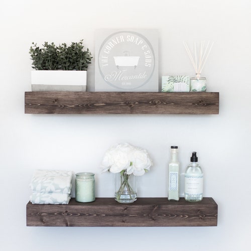 Floating Shelf | Wooden Shelf | Floating Shelves | Farmhouse Decor | Rustic Floating Shelf | Ledge Shelf | Bracket Shelf | Modern Shelves