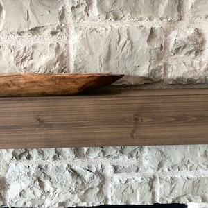 Fireplace Mantle Mantel Beam Floating Shelf Rustic Floating Shelf Wooden Floating Shelf Wood Shelving Farmhouse Decor Modern image 5