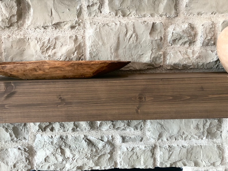 Fireplace Mantle Mantel Beam Floating Shelf Rustic Floating Shelf Wooden Floating Shelf Wood Shelving Farmhouse Decor Modern image 5