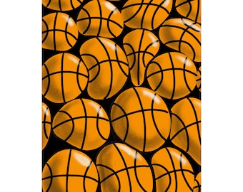 Póster vertical mate con diseño de baloncesto / Decoración de pared deportiva