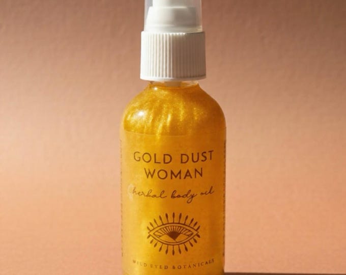 Gold Dust Woman Shimmer Body Oil | Organic Helichrysum Glow for Radiant Skin