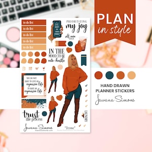 Black Girl Planner Stickers: African American Women Stationery Desiree