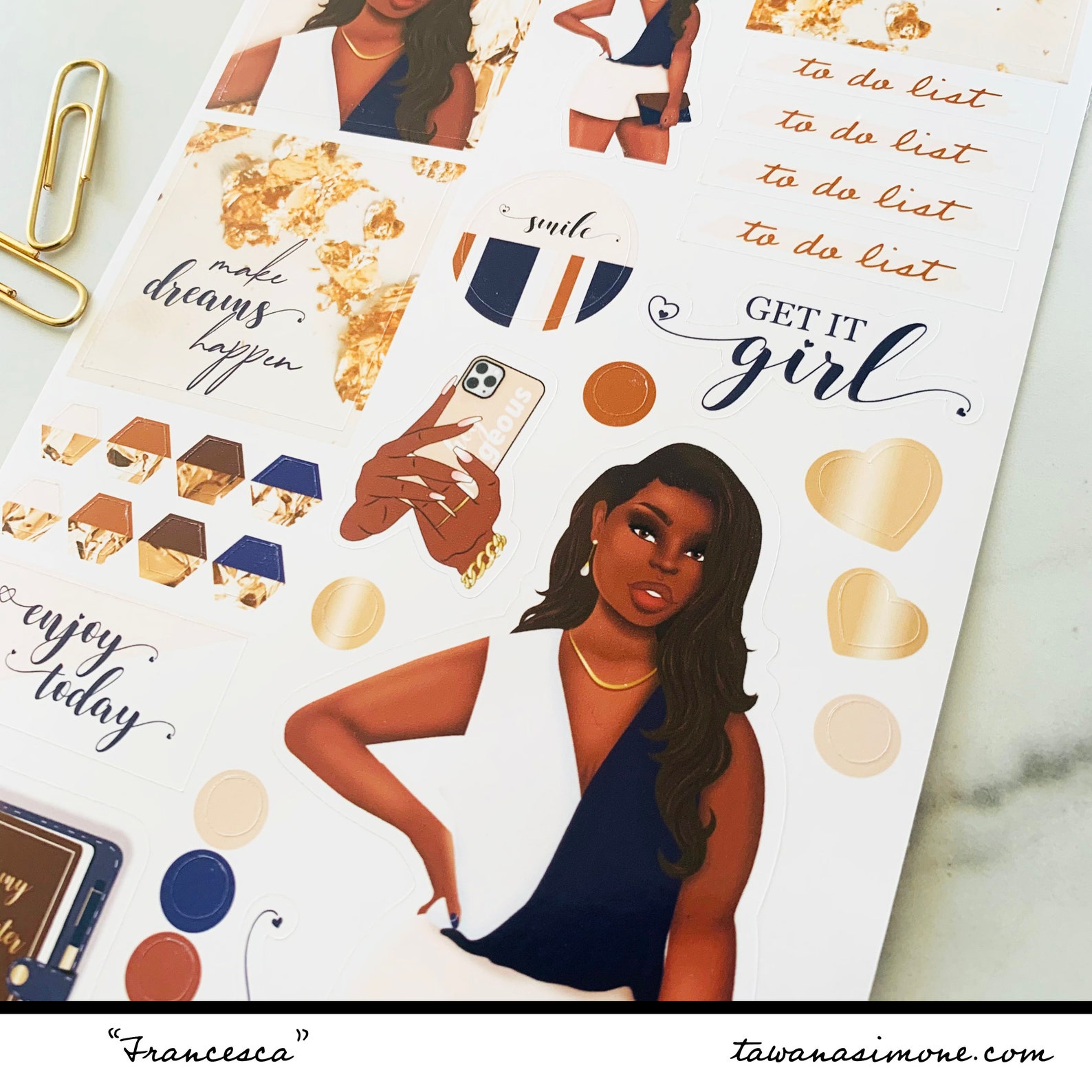 Black Girl Planner Stickers Black Woman Stickers Planner | Etsy