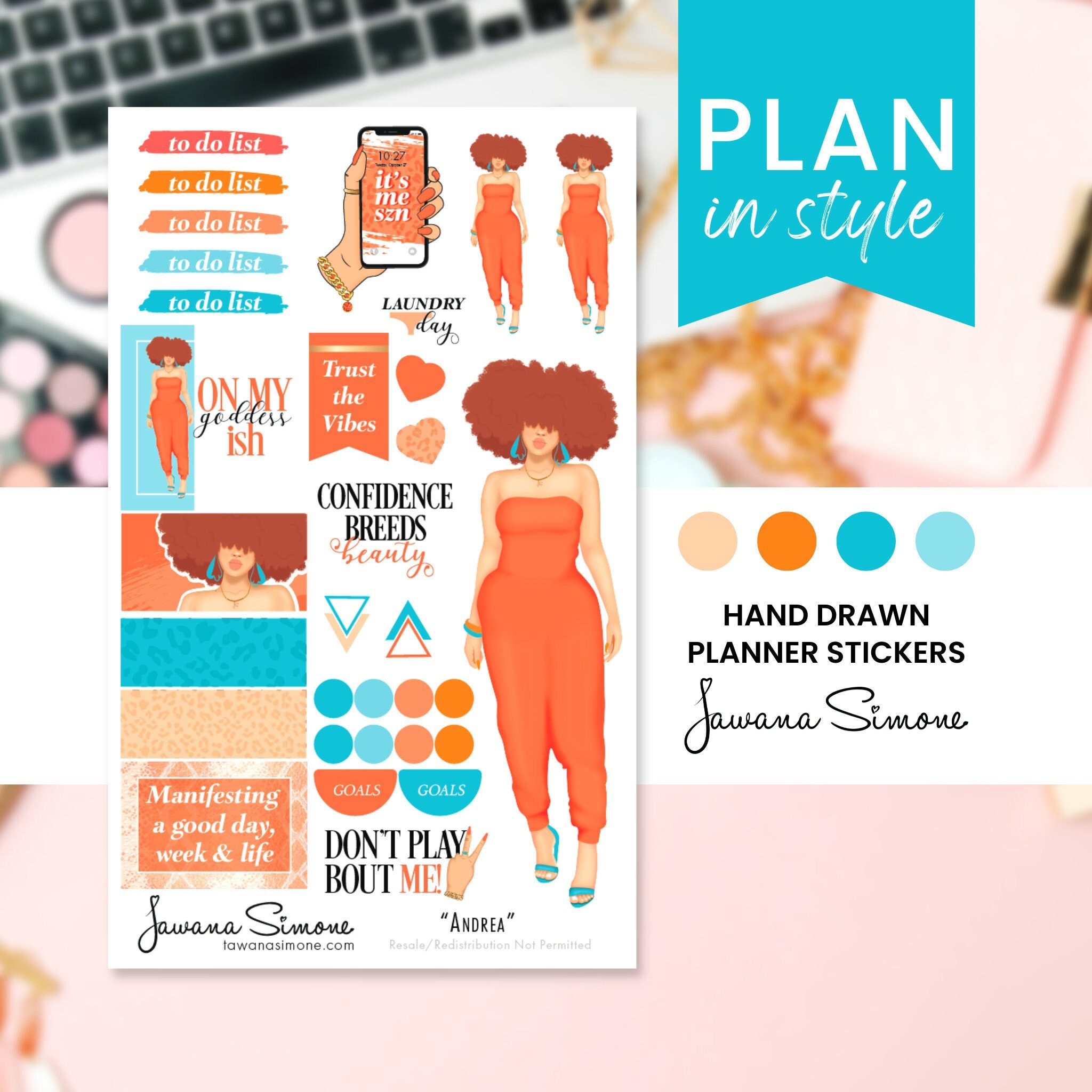 Imani - Black Girl Planner Sticker Kit – Tawana Simone