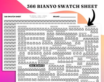 Bianyo 366 Marker Musterbogen | Druckbare digitale Datei