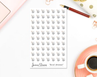 Doctor's Appointment Planner Sticker Sheets, Health Appointment Planner Stickers for Any Size Planners, Journals or Notebooks