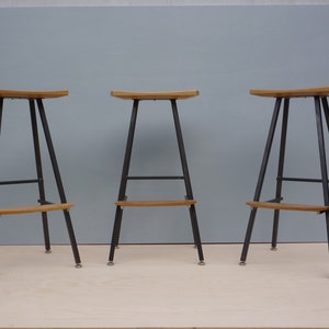Modern, industrial bar stool or kitchen stool. Both durable & comfortable. We hand-make these stools in our small shop in Vermont. Barstool. image 4