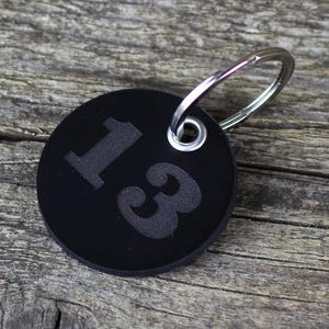 Custom number tags, leather number key chain, hotel room number keyring - Ideal for Hotels, B&Bs, and Guest Houses, Room Number Keyfobs.
