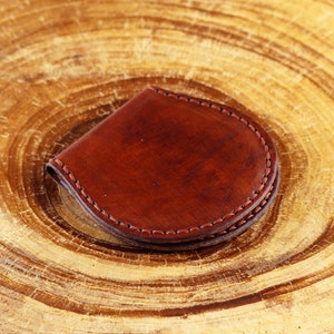 Monedero de cuero, monedero marrón, monedero, billetera delgada, accesorios de cuero, gran regalo.