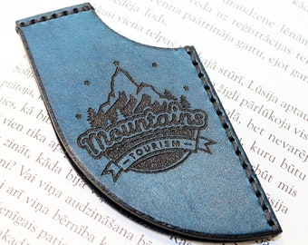 Mountains tourism- leather bookmark, bookmark corner, gifts for booklover, gifts for bookworms.