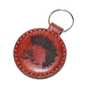 PUNKS NOT DEAD - leather keychain, Leather accessories, handmade keyfob, Anarchy, Punk Rock, Great gift.