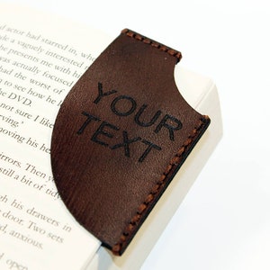 Personalized Leather Bookmark Corner: Hand Stitched Monogram