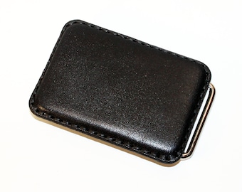 Leather buckle 40mm, black handmade buckle, leather belt, men's accessories, women's accessories, great gift.