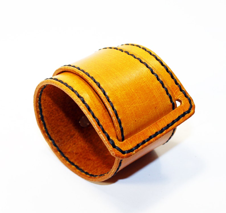 Yellow Leather CuffYellow Leather Bracelet Great Gift Red Etsy