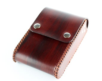 Handmade Brown Leather Belt Pouch: Hip Bag