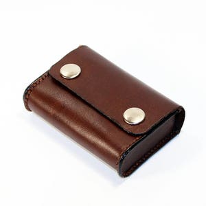 Tarjetero, Cartera de piel marrón, Tarjetero, Monedero de piel, Gran regalo.
