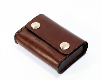 Credit card holder, Brown leather wallet, Business card holder, Leather purse, Great Gift.