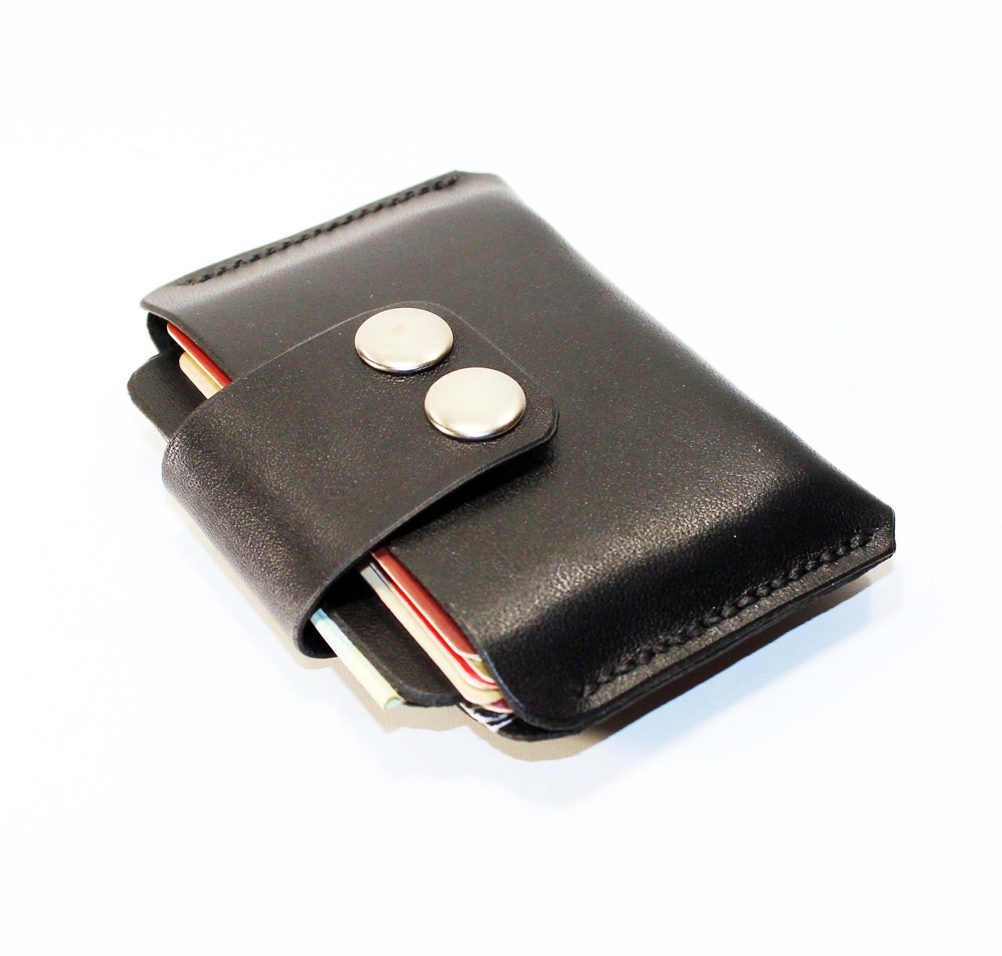 Leather card wallet Fauré Le Page Black in Leather - 34591426