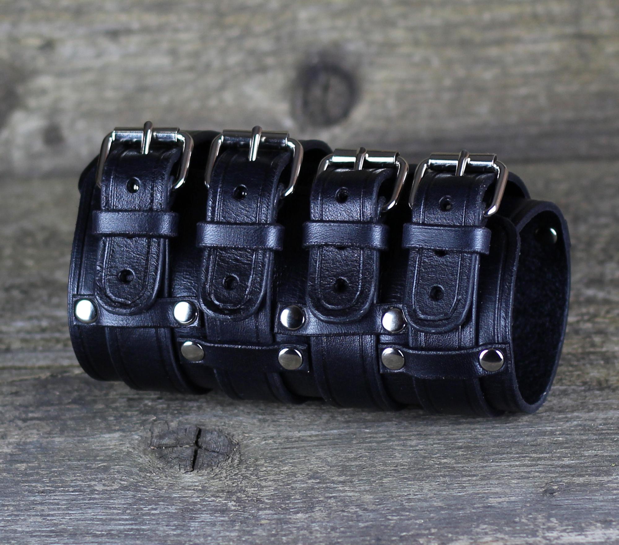 新品　ETONイートン レザーブレスレット　ブラック　希少品 Black Leather Cuff, Rocker Bracelet, Men's Bracelet, Women's