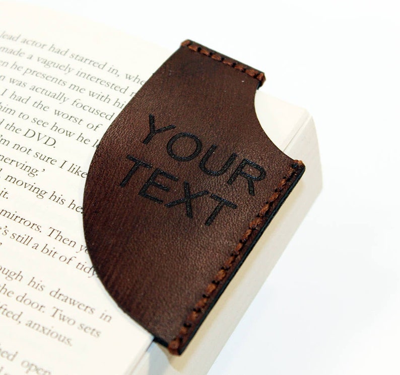 Leather bookmark,Personalized bookmark, Bookmark Corner, Gifts for Booklover, Gifts for bookworms. image 1