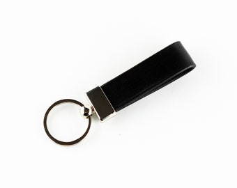Leather Key Chain, Leather Key Fob, Handmade Black Key Chain Leather Key Chain, Leather Key Fob, Handmade Black Key Chain