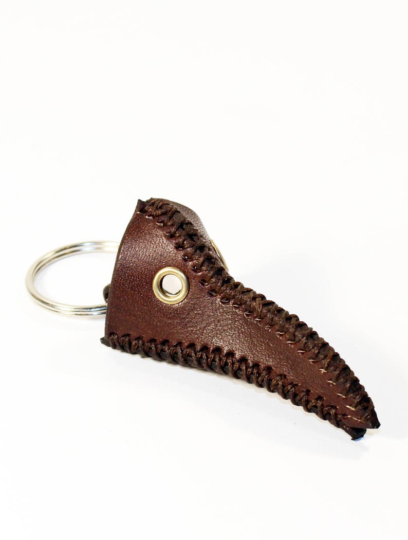 Plague Doctor Mask KeyChain Brown Plague Doctor Mask Leather | Etsy