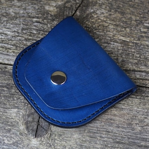 Cartera de piel azul, monedero, monedero, tarjetero, accesorio de piel, gran regalo.