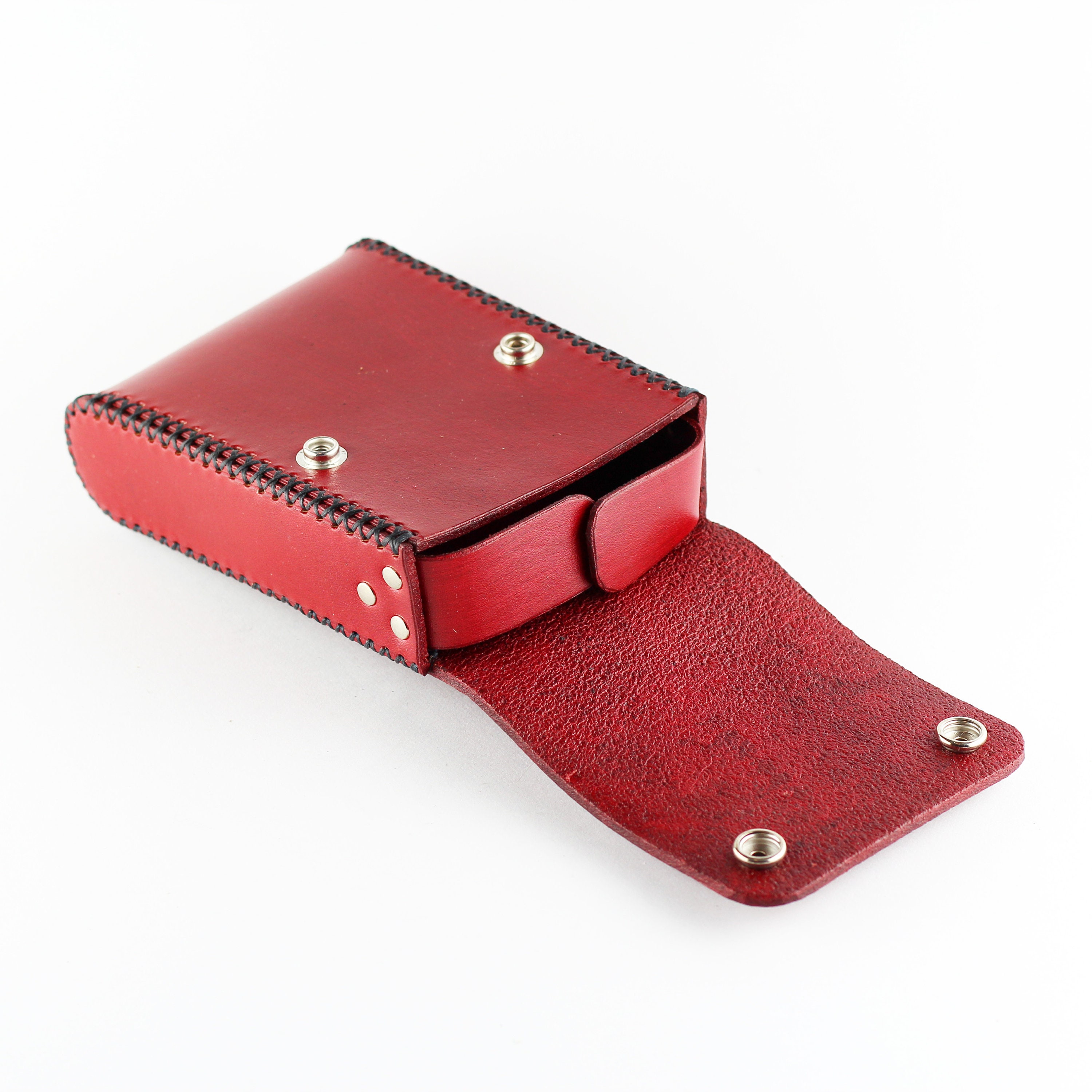 ★COURONNE★ Bern Pouch (Red)_RCAEX24643RED Belt Pouch, Belt Bag, Red Pouch, Hip Bag, Leather