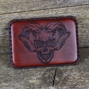40mm Leather buckle with skull, handmade buckle, 40mm buckle. Bicker belt buckle, Rocker belt buckle.