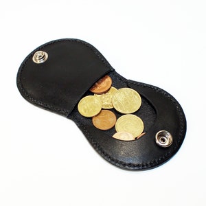Monedero de cuero, monedero negro, monedero, billetera delgada, accesorios de cuero, gran regalo.