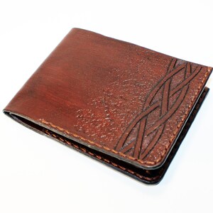 Cartera de piel, gran artículo de piel, cartera de hombre, cartera para tarjetas de crédito, regalo para hombre, cartera de piel con nudo celta.