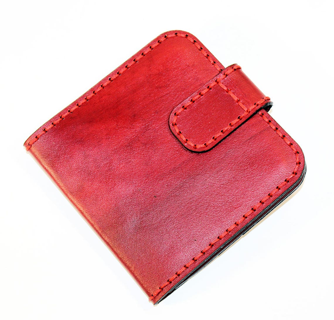 Leather wallet red wallet great leather item red men's Etsy