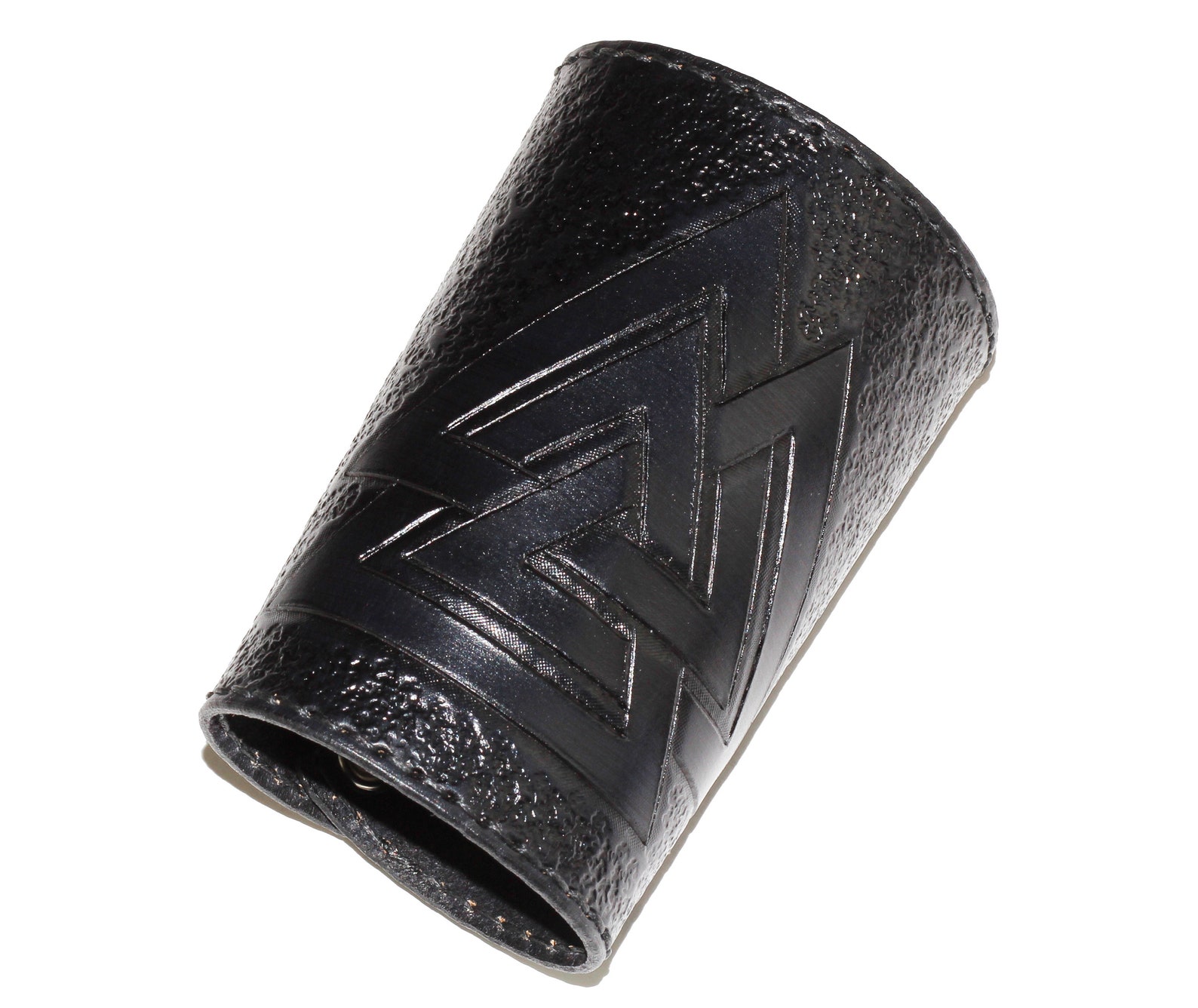 Leather Cuff With Valknut Norse Symbol Cuff With Viking - Etsy