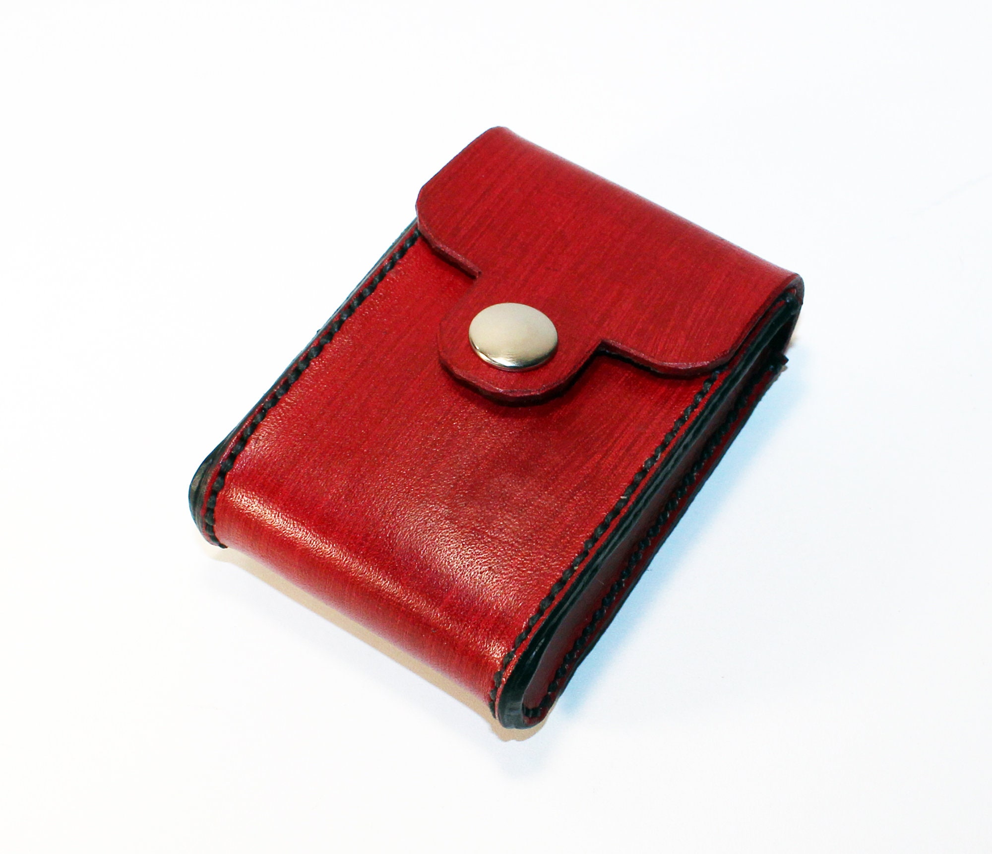 Credit Card Holder leather Business Card Holder Red Leather Credit Card Wallet Red Card Holder. Great Gift