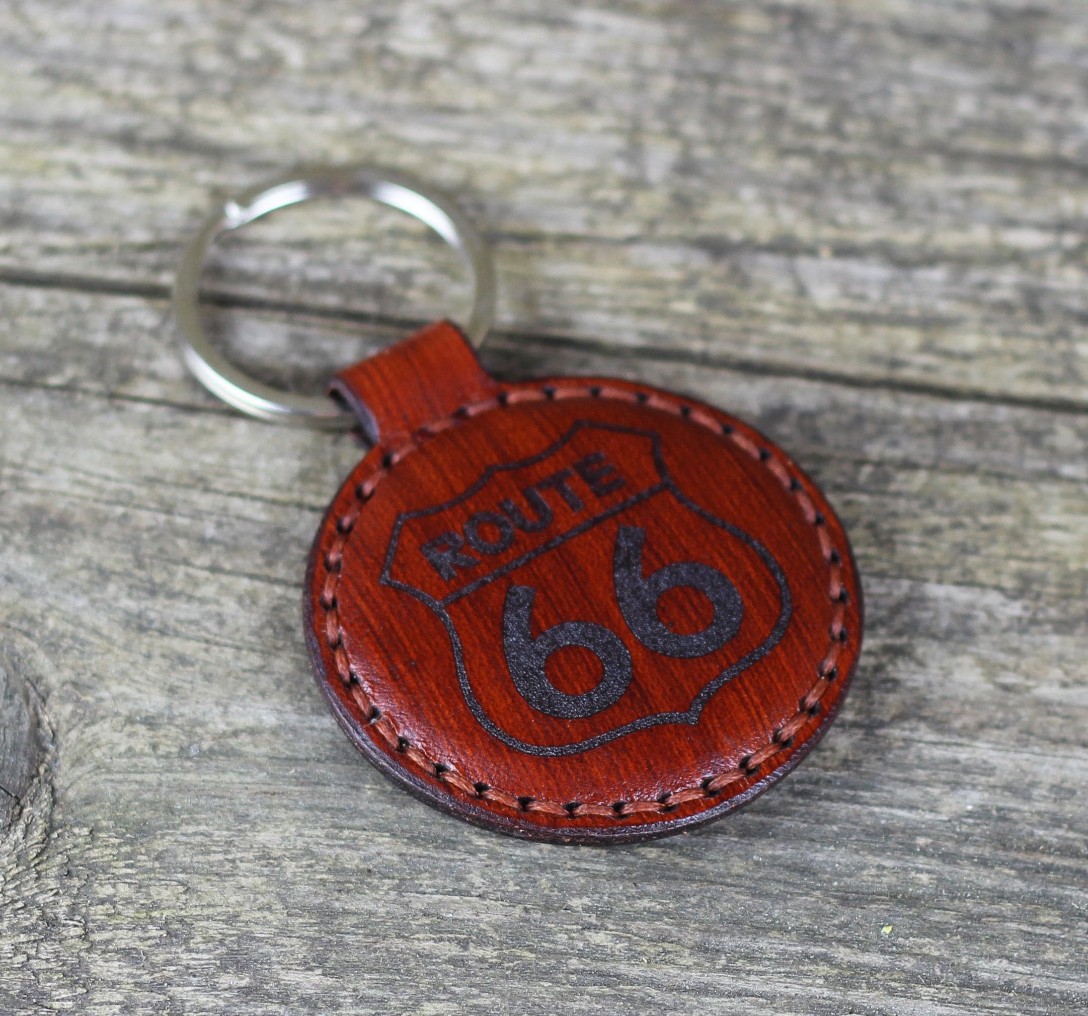 Road Rippers Keychains Route 66 Leather Keychain: Personalized Road Trip Key Holder - Etsy