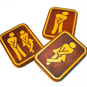Toilet door sign, Restroom Sign, WC sign, Door plate,  Bathroom plate, Door sign.