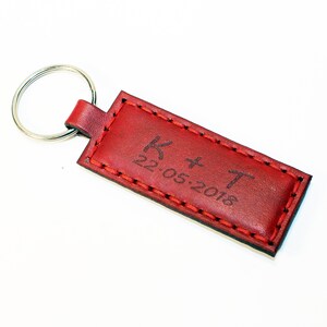 Personalized leather key chain , anniversary gift, custom keychain, great handmade leather gift, heart key chain