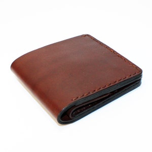 Cartera de cuero, cartera marrón, gran artículo de cuero, cartera marrón para hombre, cartera para tarjetas de crédito, regalo para hombre.