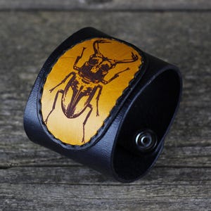 Handgemachte Käfer Käfer Leder Armspange