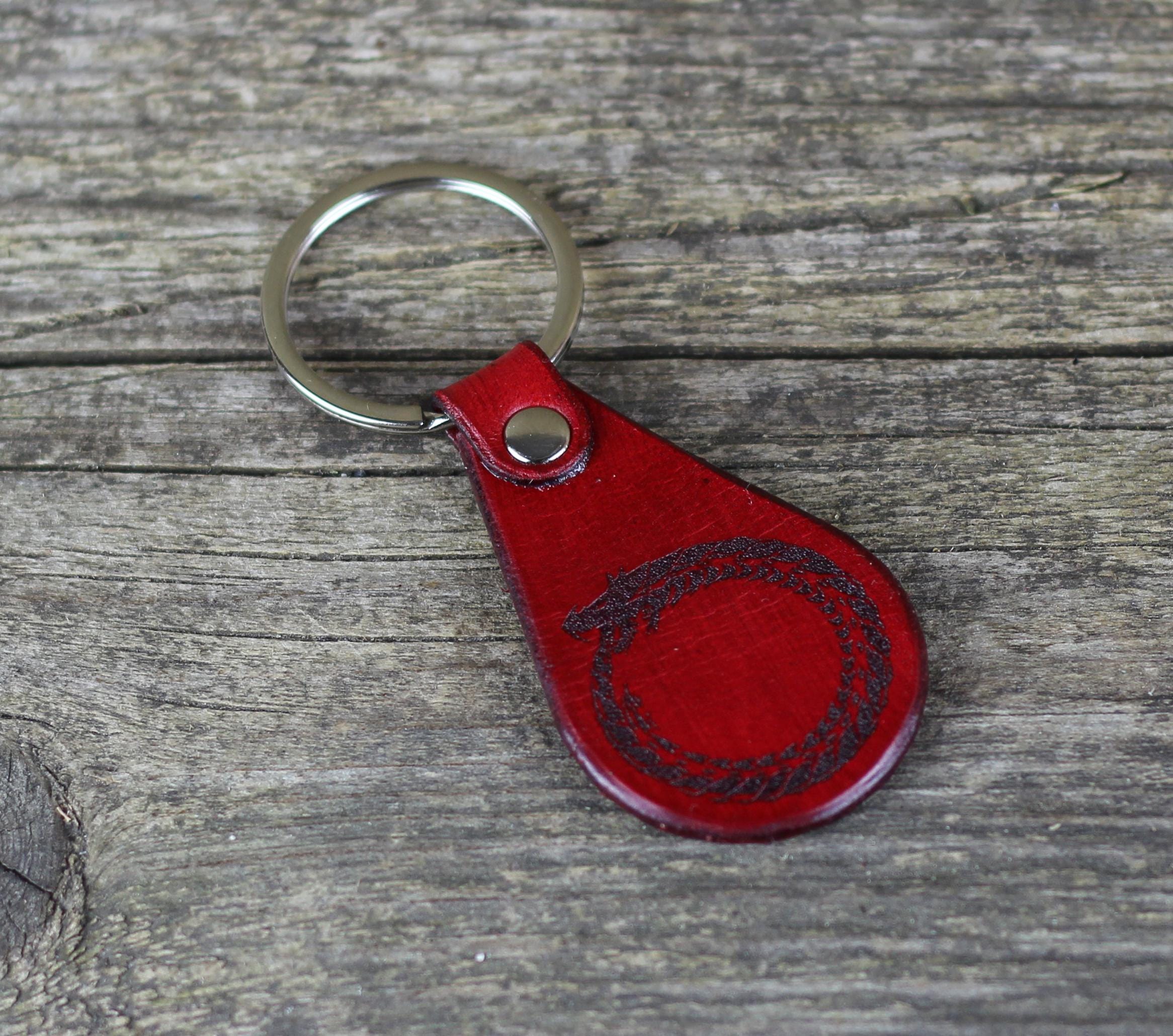 Rolling stonesTONGUE KEYCHAIN 赤 新品　未使用 Jormungandr Leather Keychain: Viking Serpent Accessory - Etsy