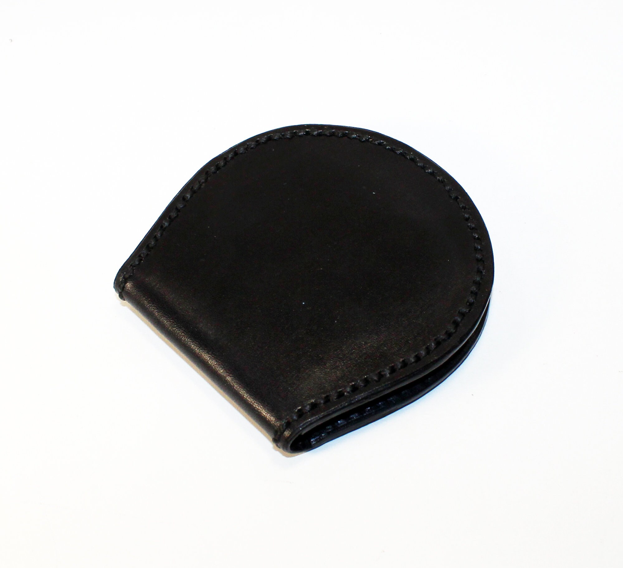 Black leather coin wallet deals