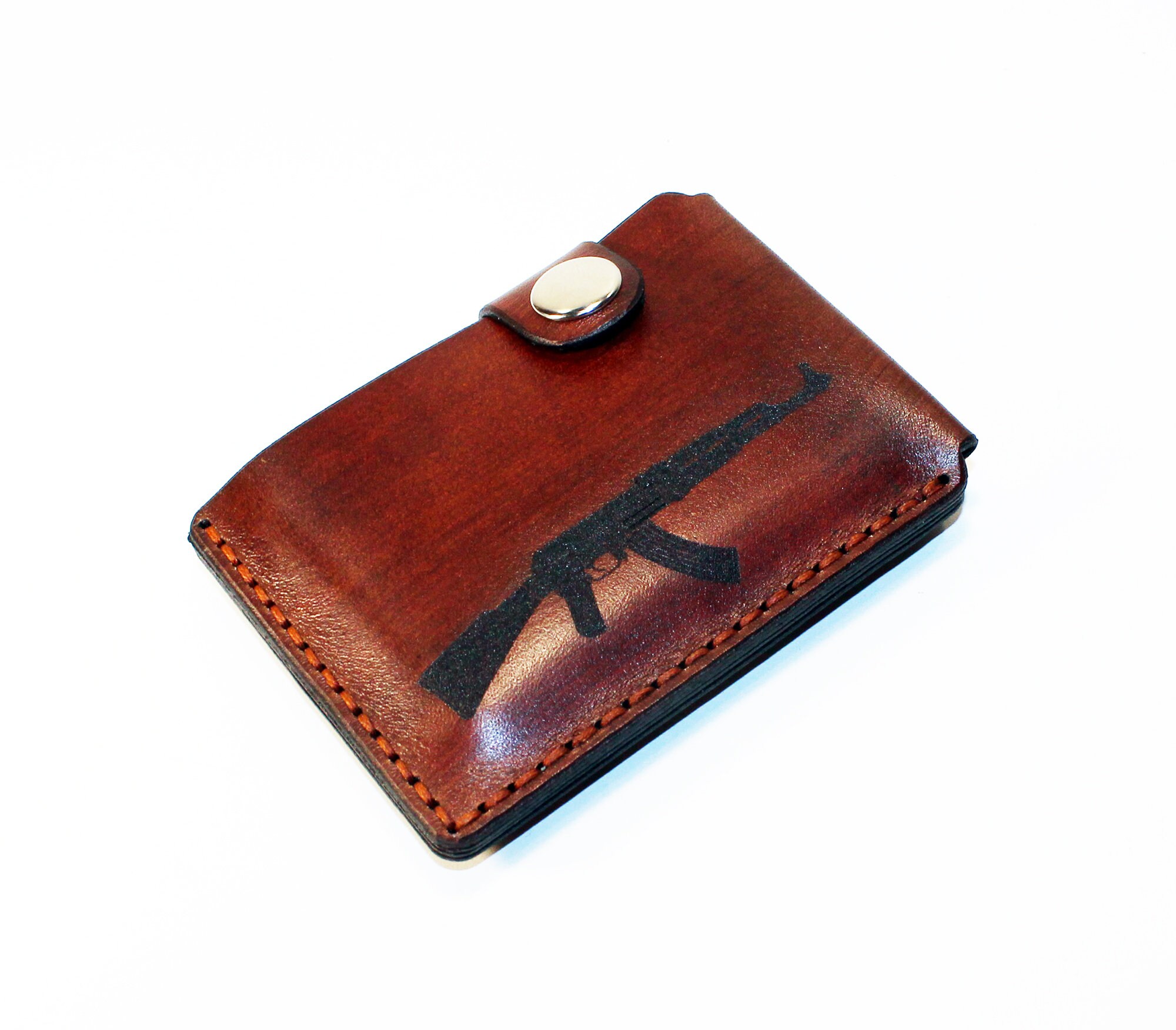 Handmade AK-47 Leather Credit Card Wallet - Etsy