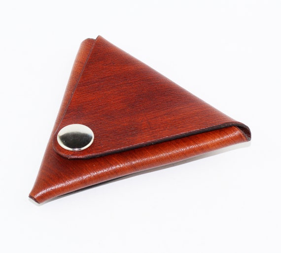 Triangular Leather Coin Holder