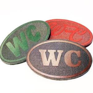 WC door sign, Restroom Sign, Toilet sign, Door plate,  Bathroom plate, Door sign.