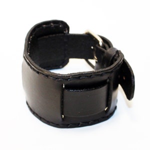 Handmade Leather Cuff Bracelet: Italian Leather, Rocker Style