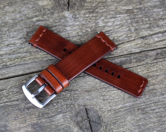 Cinturini Per Orologi In Vera Pelle Di Vello 18mm 20mm 22mm - Foto 3