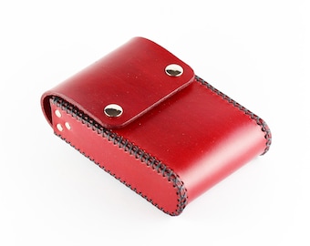 Belt Pouch, Belt Bag, Red Pouch, Hip Bag, Leather
